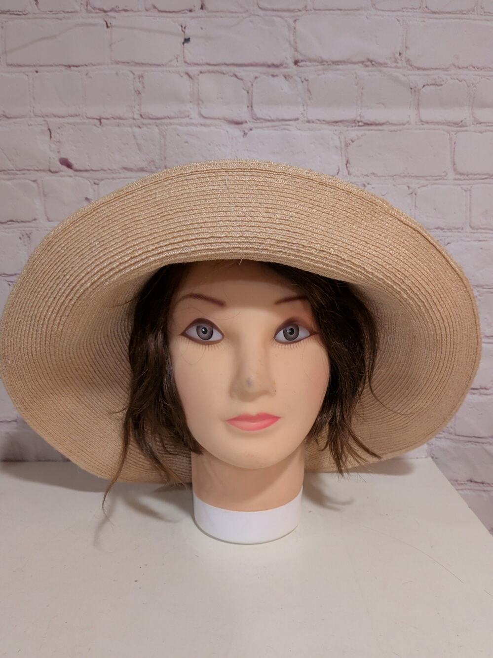Grevi Firenze Made Italy 100% Abaca Manila Hemp Wide Brim Straw Sun Hat